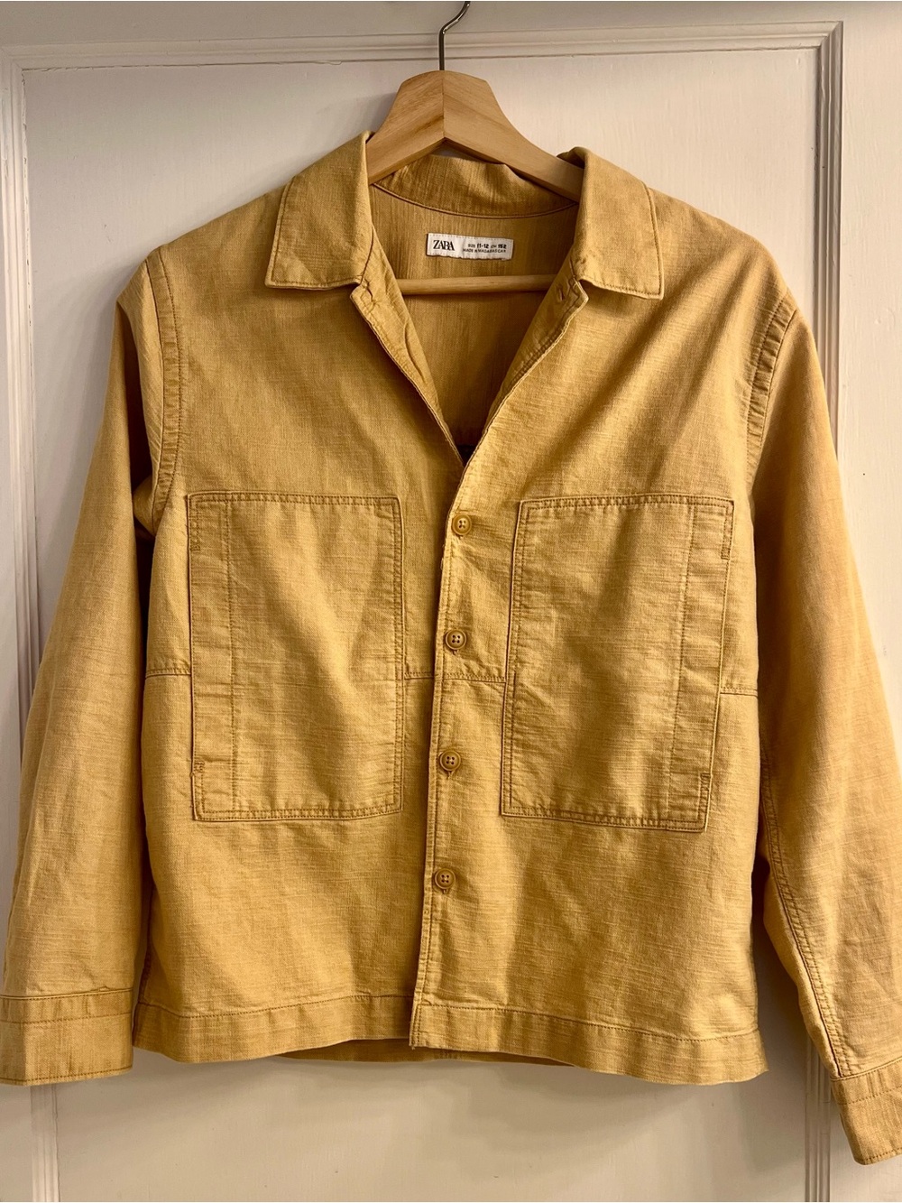 Zara boys Mustard Cotton Work Jacket